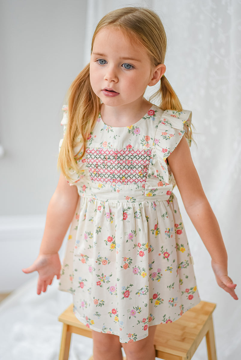 Laurel Smocked Dress, Kew Gardens – view 4