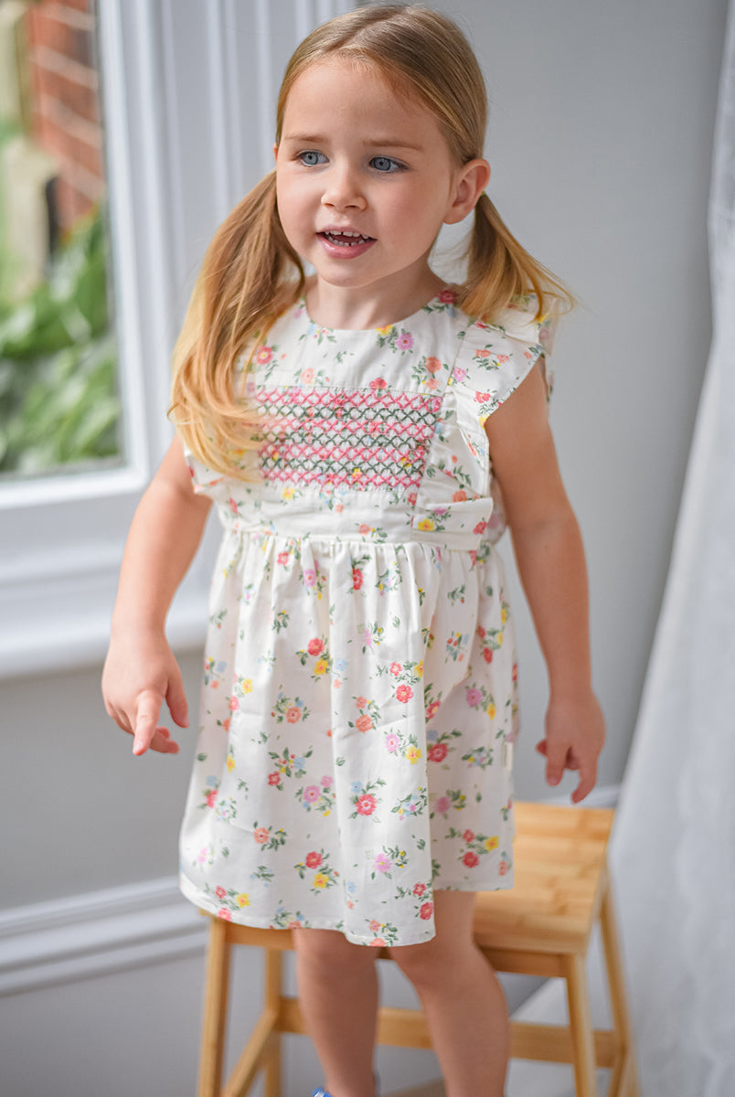 Laurel Smocked Dress, Kew Gardens – view 5