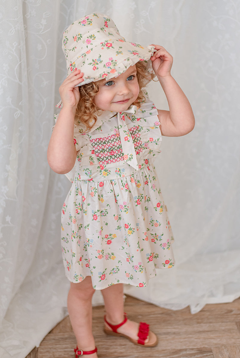 Laurel Smocked Dress, Kew Gardens – view 6