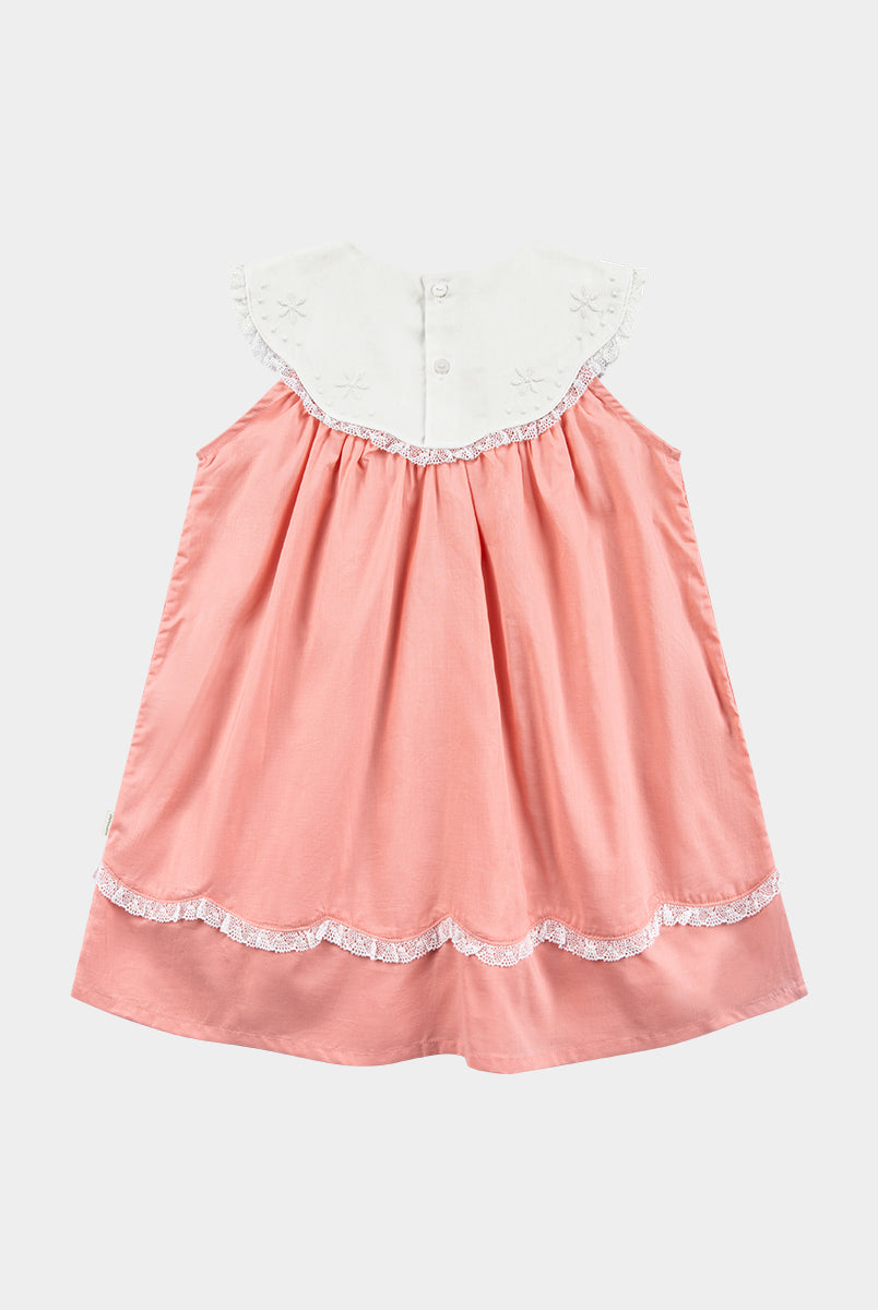 Betty Embroidery Collar Dress, Grapefruit – view 8