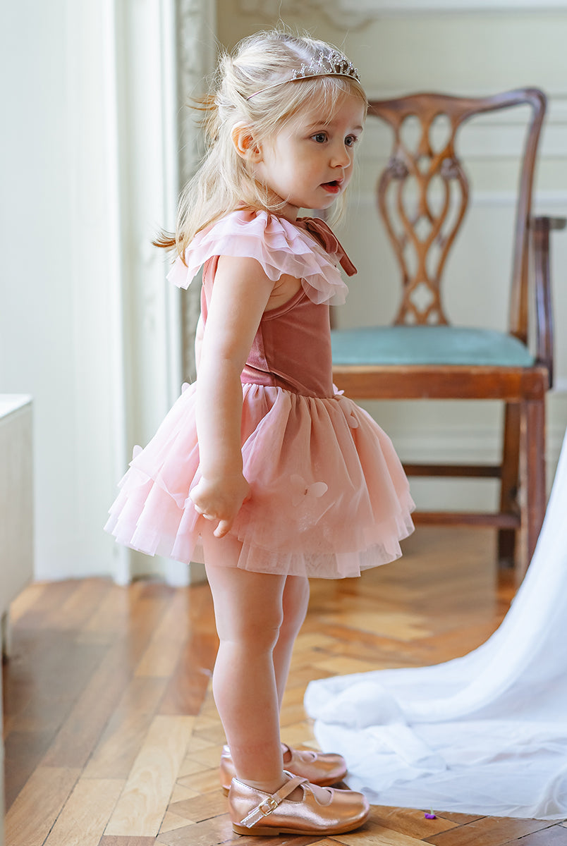 Whitby Tulle Dress & Collar Set, Velvet Pink – view 4