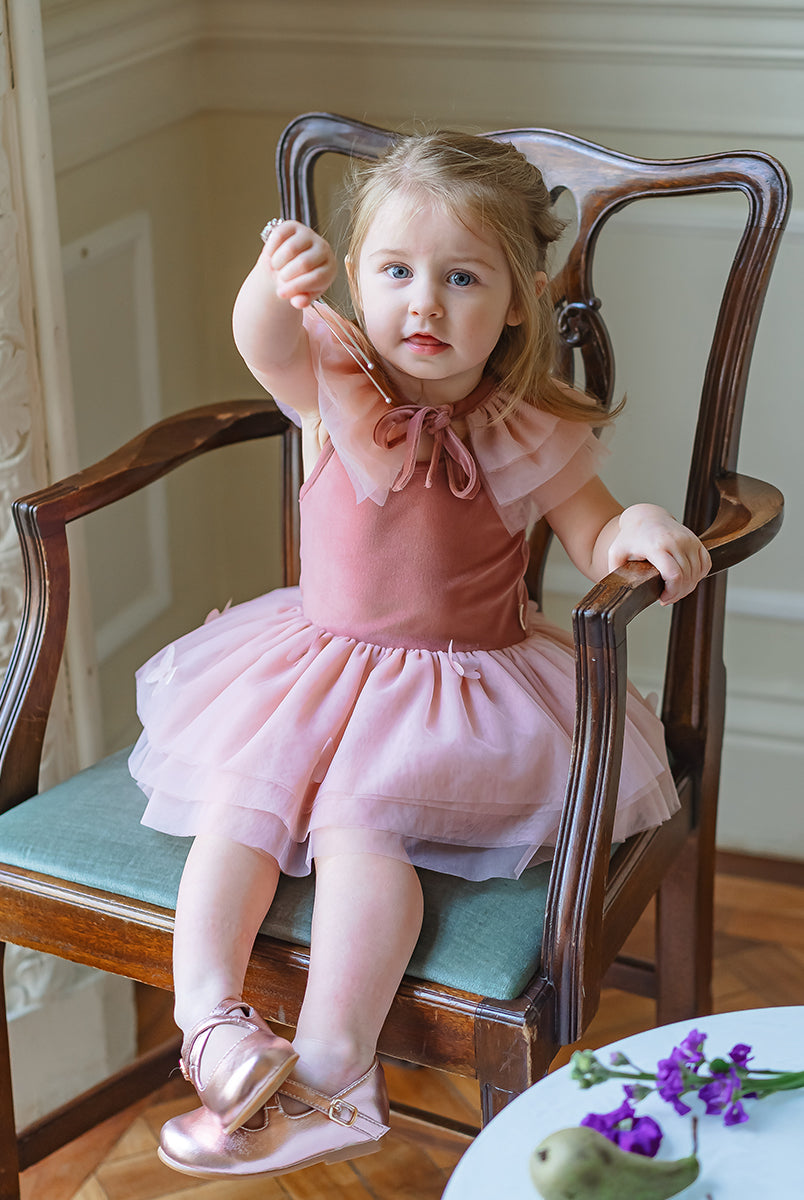 Whitby Tulle Dress & Collar Set, Velvet Pink – view 7