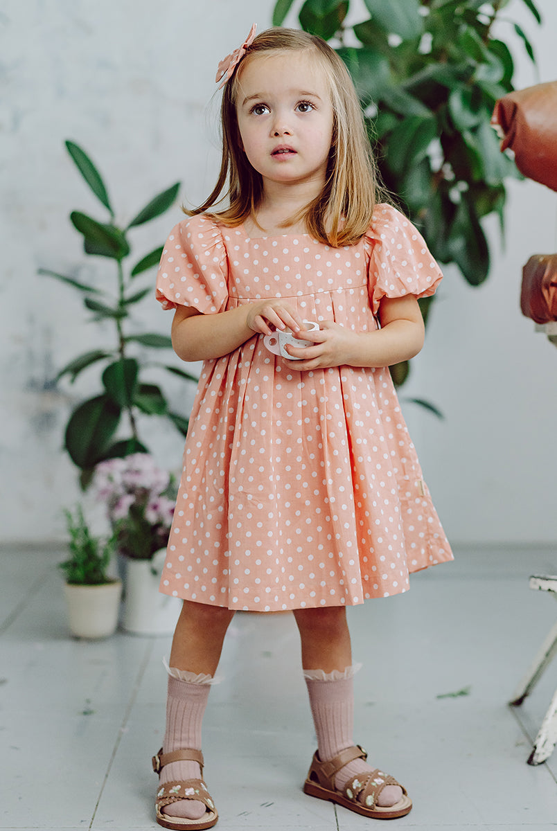 Harrogate Polka Dot Dress, Pink Polka – view 3