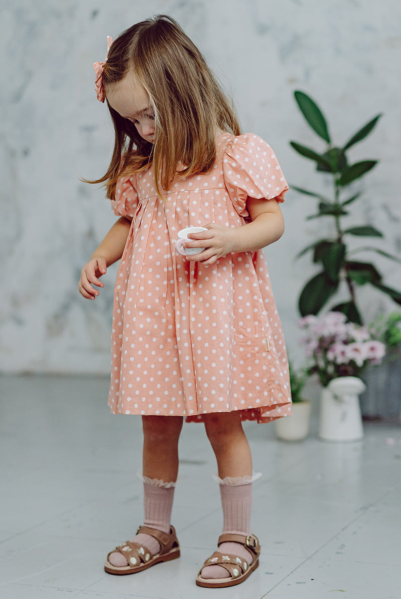 Harrogate Polka Dot Dress, Pink Polka – view 6