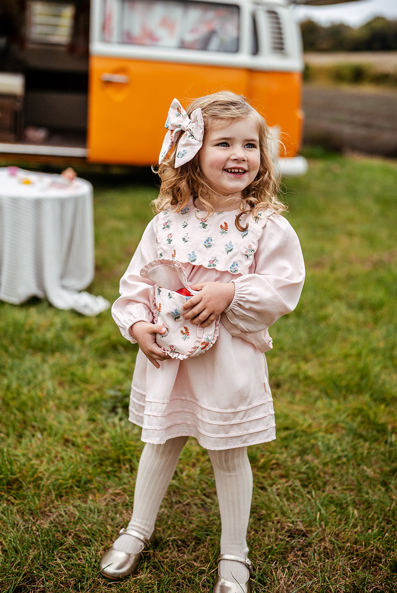 Ely Embroidered Dress, Light Rose – Happyology