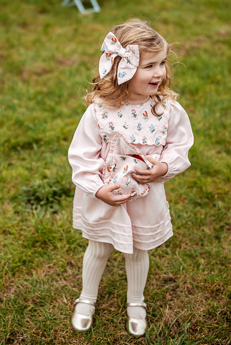Ely Embroidered Dress, Light Rose – view 5