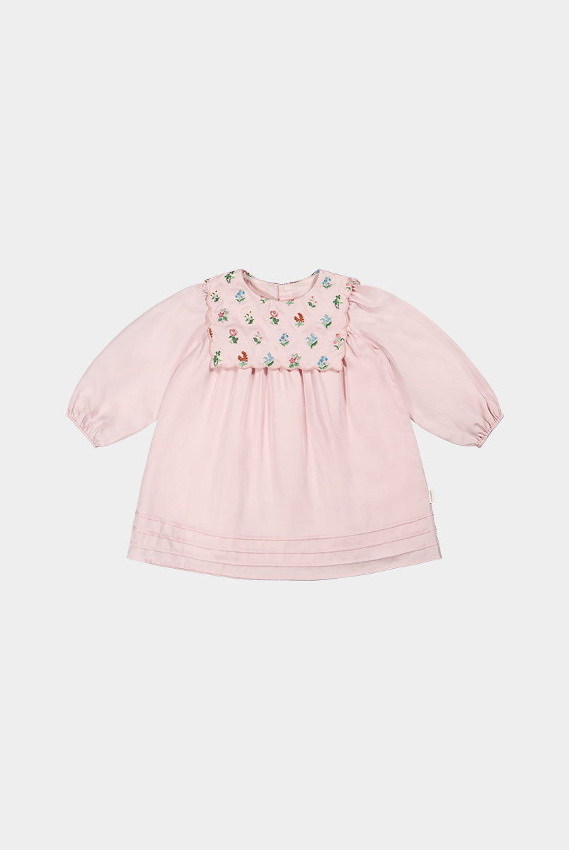 Ely Embroidered Dress, Light Rose – view 2