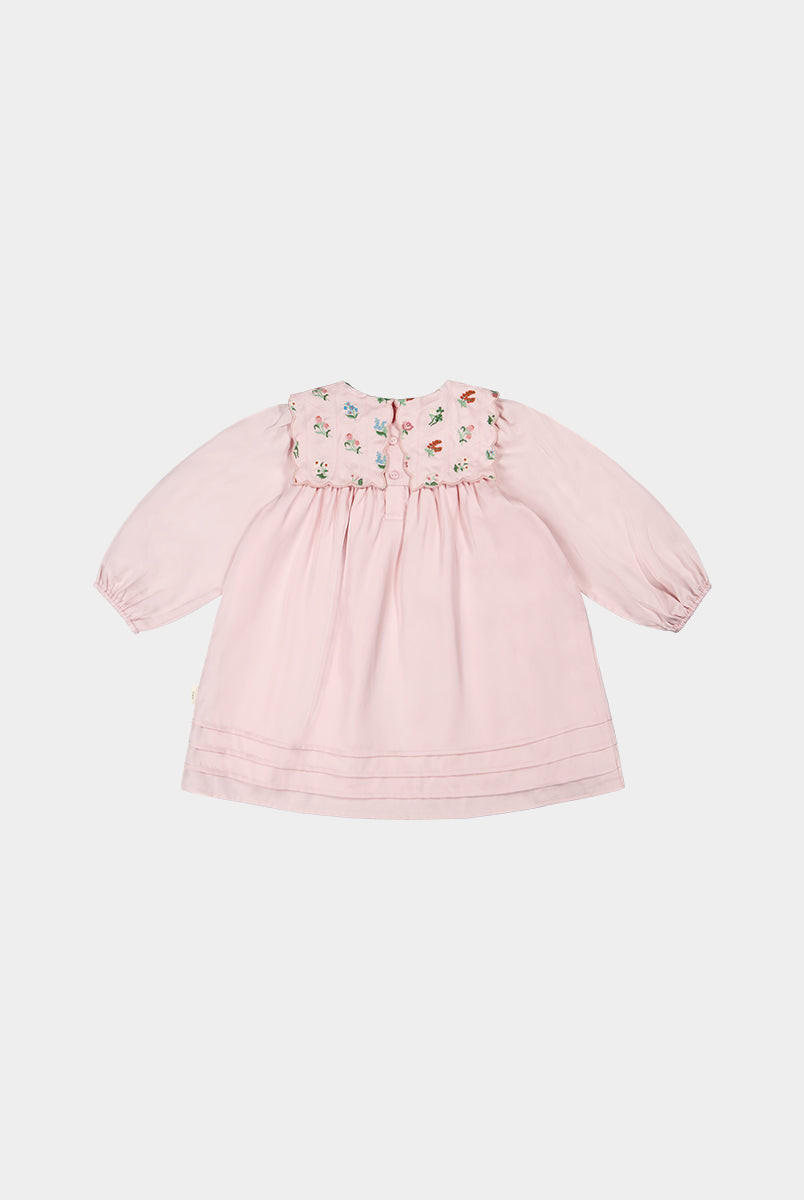 Ely Embroidered Dress, Light Rose – view 8