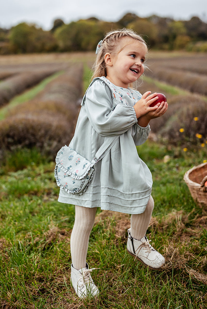 Ely Embroidered Dress, Pea Green – view 6