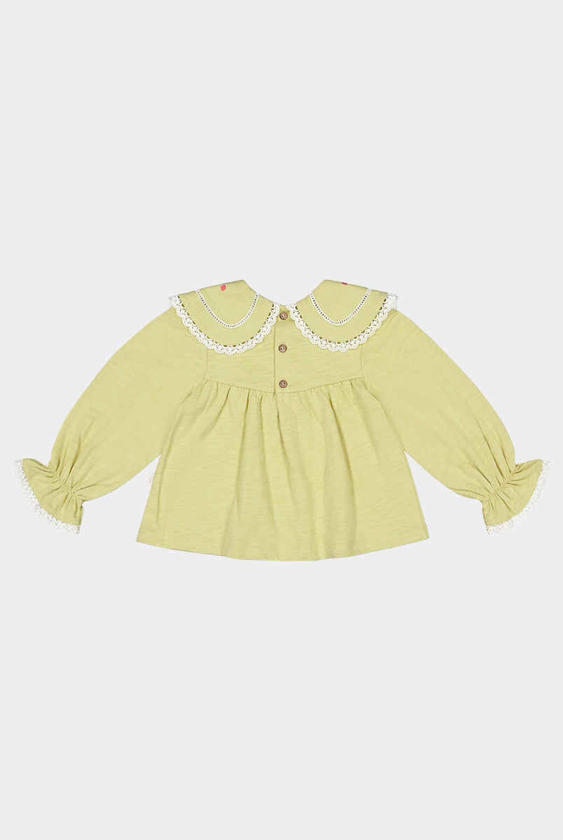 Quebec Embroidered Tee, Acacia Green – view 8