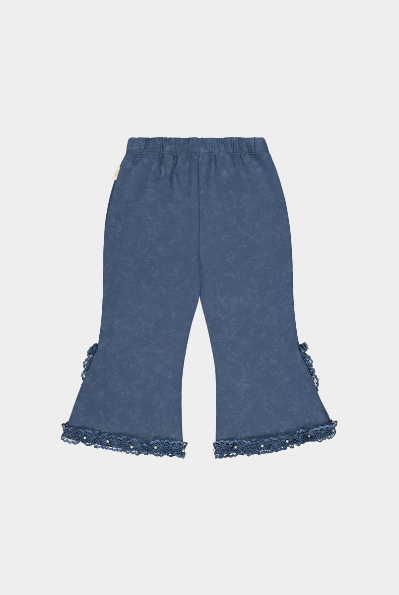 Tretyakov Lace-Trim Leggings, Denim Blue – view 8