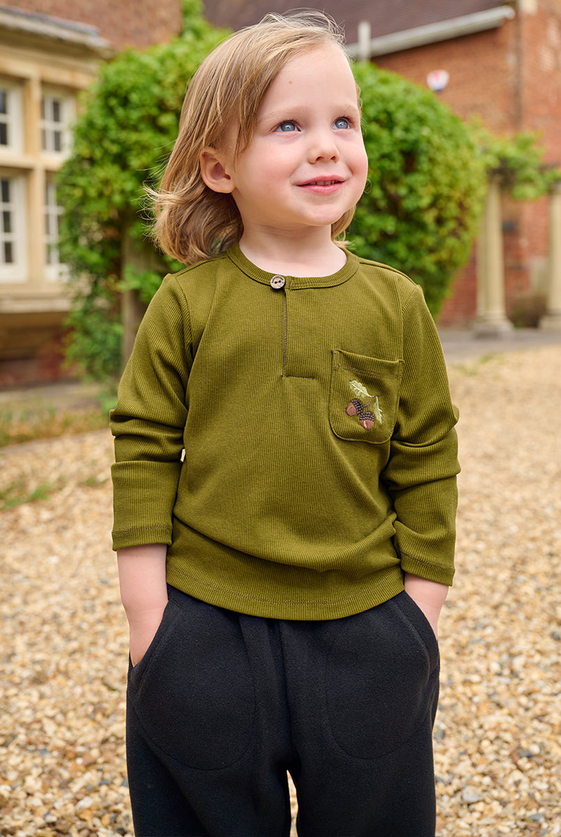Hamburg Brushed Top, Olive Green – view 4