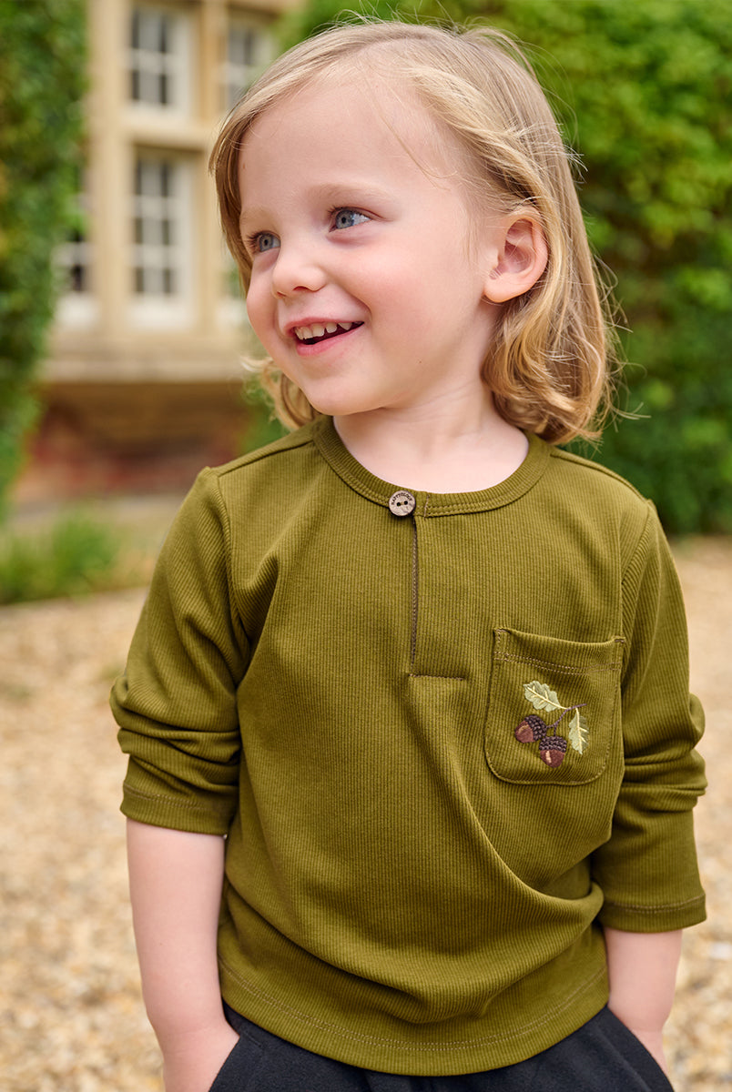 Hamburg Brushed Top, Olive Green – view 6