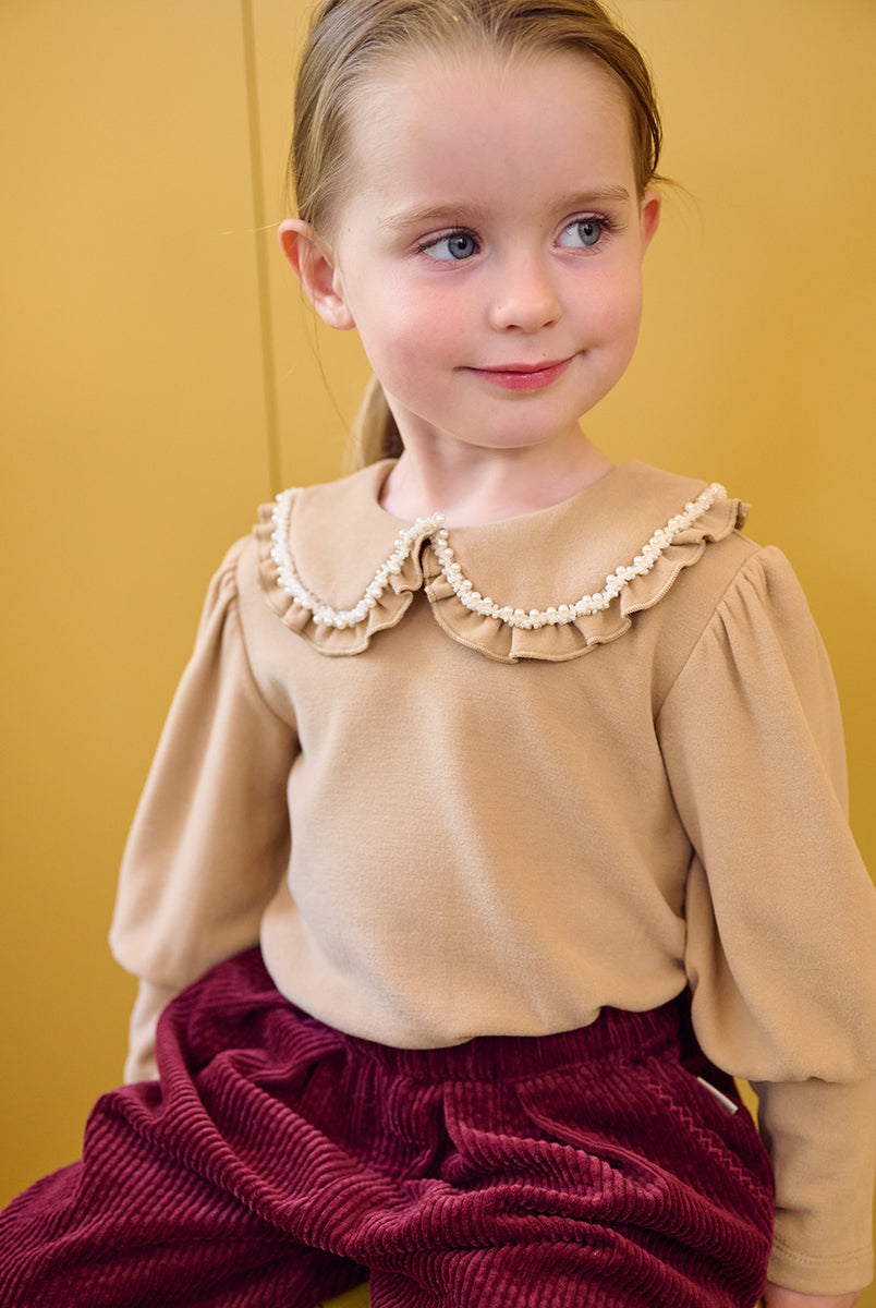 Vienna Pearl Top, Khaki – Happyology