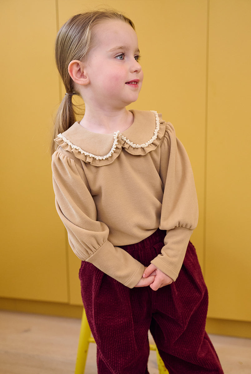Vienna Pearl Top, Khaki – view 4
