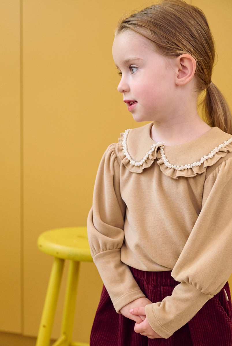 Vienna Pearl Top, Khaki – view 6
