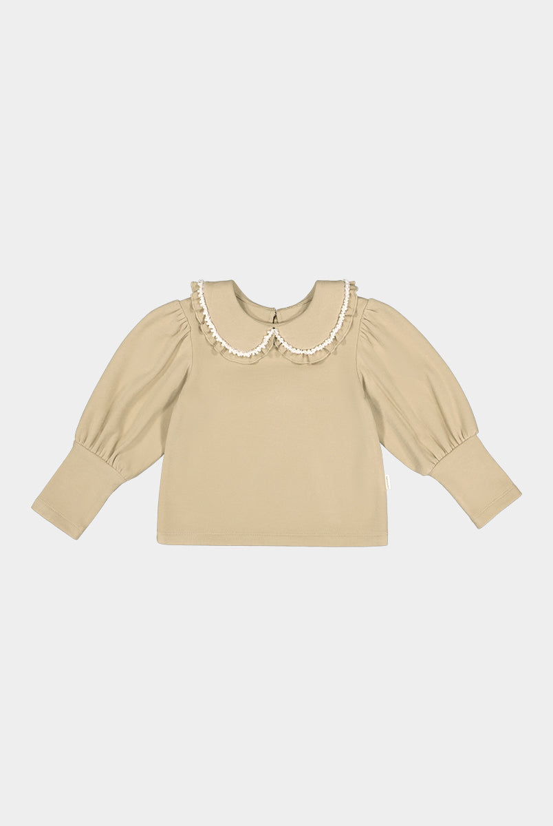 Vienna Pearl Top, Khaki – view 2